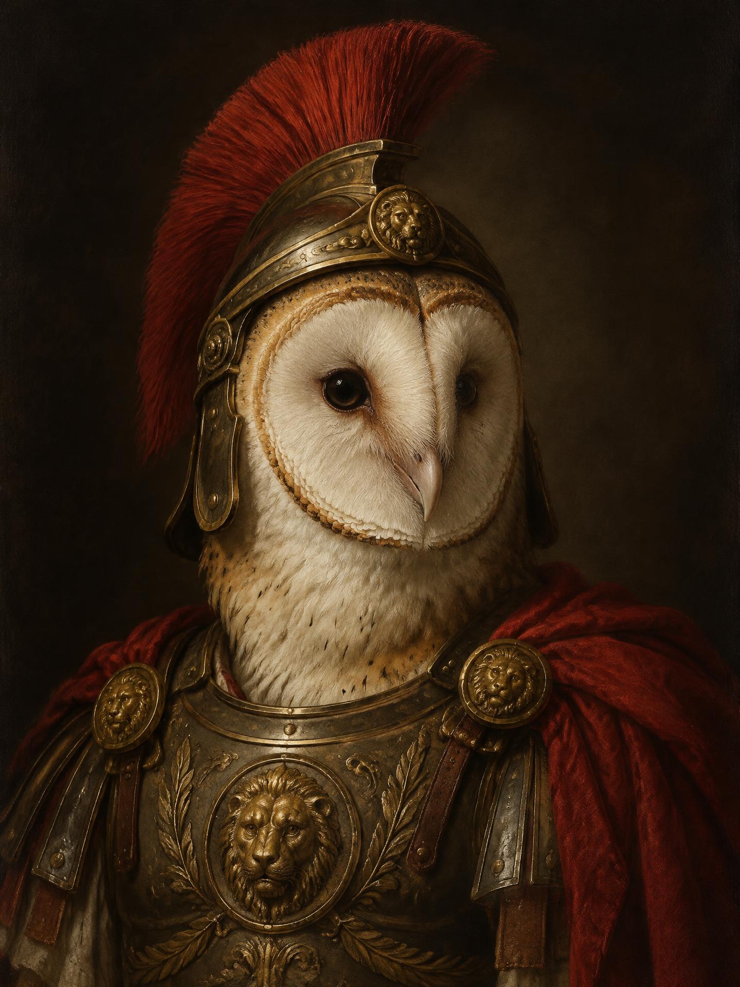 Tornuggla målad som Centurionen